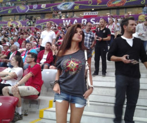 Euro 2012 Czechy-Portugalia. Natalia SIWIEC na meczu