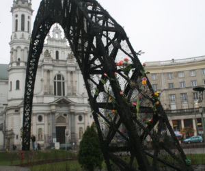 Warszawa, plac Zbawiciela, tęcza