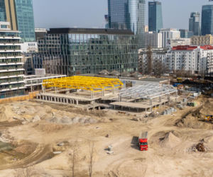 Budowa wieżowca AFI Tower w kompleksie Towarowa22