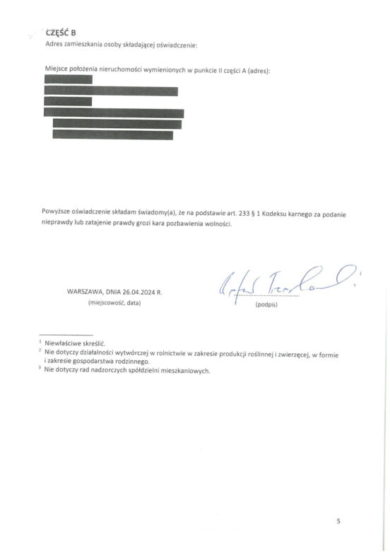 Oświadczenie majątkowe R. Trzaskowskiego