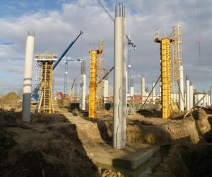 Budowa wrocławskiego stadionu (tu: esplenada) - listopad 2009
