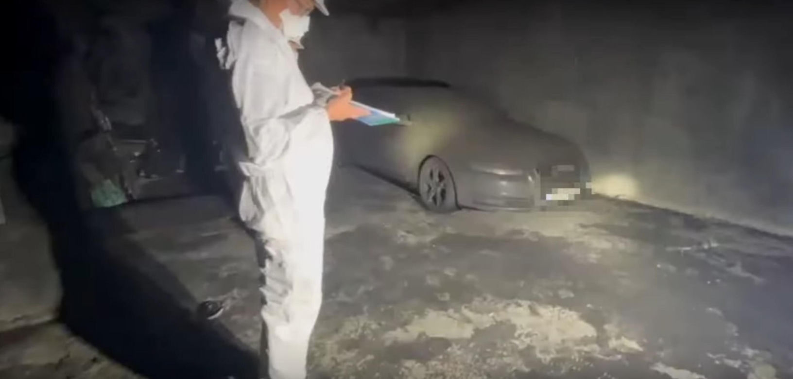 Blok w Ząbkach po pożarze