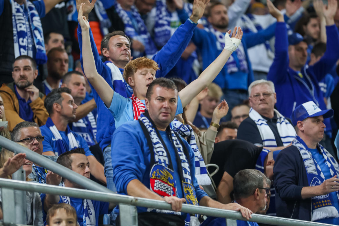 Kibice na meczu Ruch Chorzów - Stal Mielec