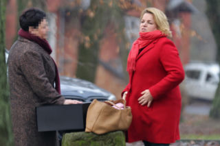 Katarzyna Bosacka w parku