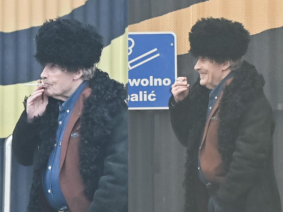 Daniel Olbrychski pali pod zakazem palenia