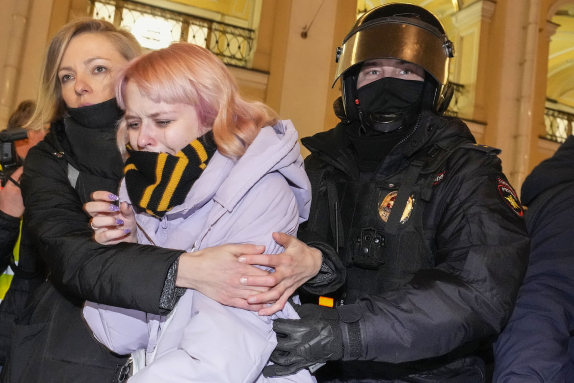 Protesty w Rosji przeciwko wojnie na Ukrainie 