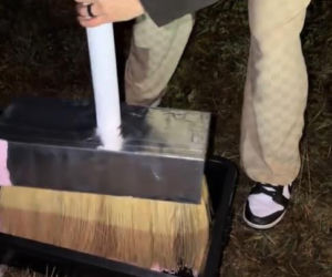 Friz z córką na straszeniu dzików