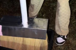 Friz z córką na straszeniu dzików