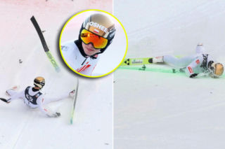 Zdjęcia z upadku Kacpra Tomasiaka w Vikersund mrożą krew w żyłach. Polak zniesiony na noszach, są nowe informacje