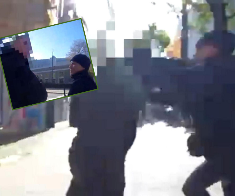 Nagrania z Marszałkowskiej obiegły sieć. Mężczyzna szarpał się z policją