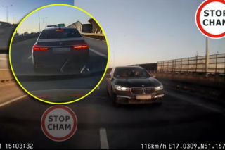 Bulwersujące zachowanie kierowcy BMW! Wszystko się nagrało. To najgorsze przestępstwo na drodze