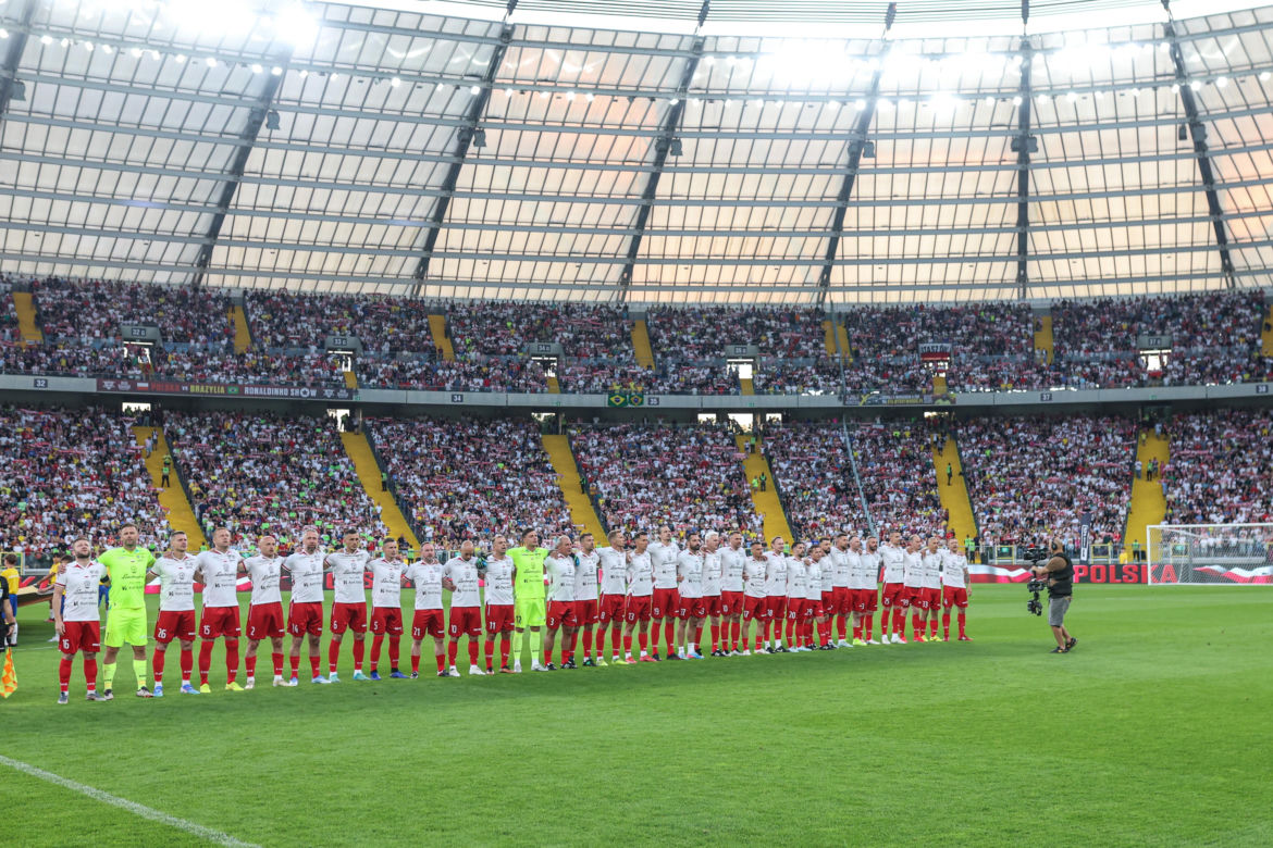 Ronaldinho na Stadionie Śląskim w meczu gwiazd Polska - Brazylia