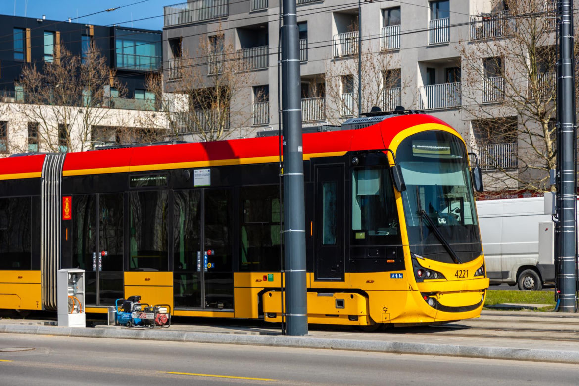 Tramwaj do Wilanowa blisko końca trasy