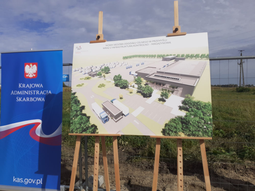 Uroczystość wmurowania kamienia węgielnego pod budowę Oddziału Celnego w Przemyślu 