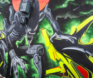 Przy ul. Mieszka I w Siedlcach można podziwiać całą galerię murali i graffiti