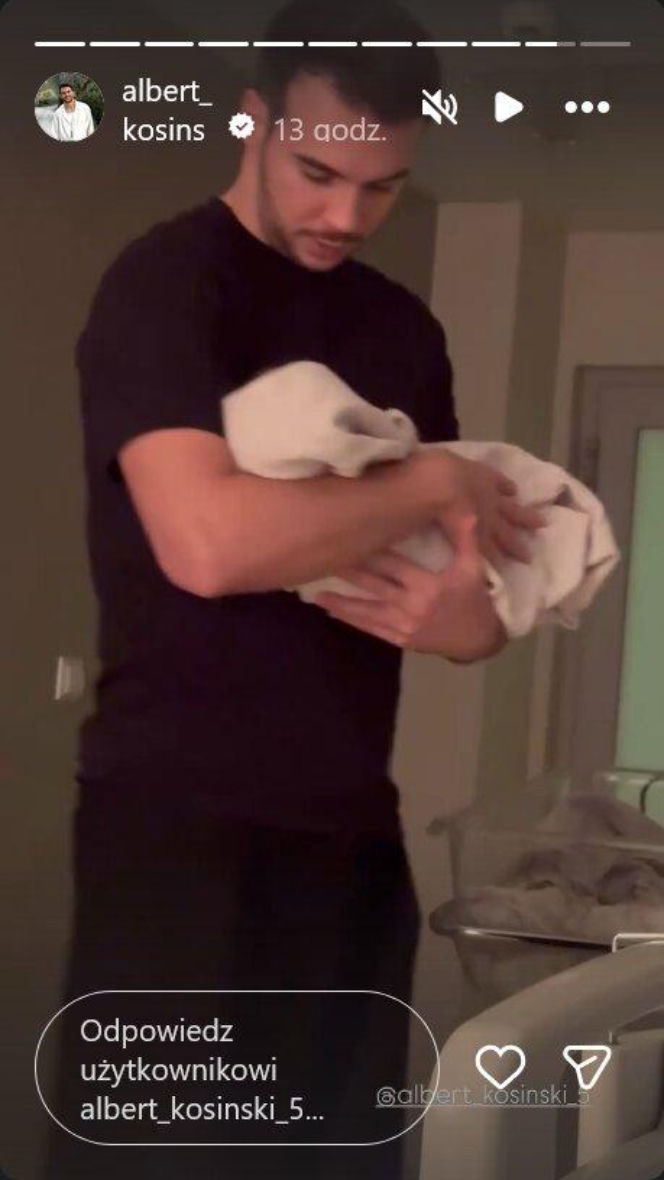 Ledwo przeciął pępowinę, już wirował z maluchem! Co za sceny na porodówce