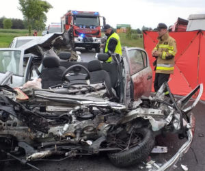 Rusiec: Śmiertelny wypadek na DK74. Koszmar na trasie Wieluń-Bełchatów
