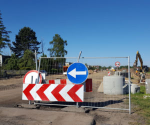 Budowa ronda u zbiegu ul. Szybowników z Działkową
