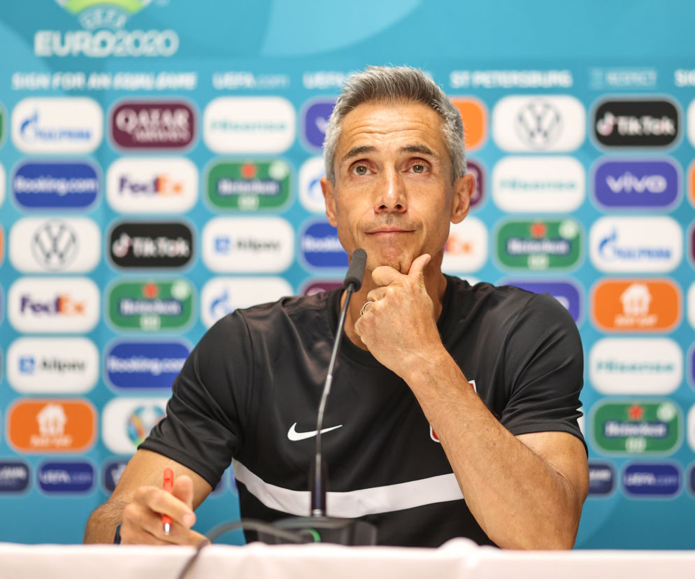 Paulo Sousa na konferencji przed meczem Polska - Słowacja na Euro 2020