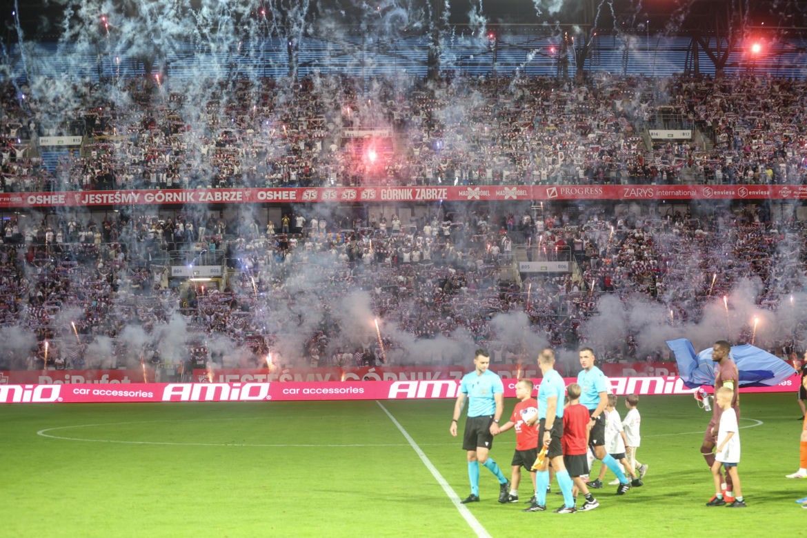 Górnik Zabrze - AS Monaco: Zdjęcia kibiców i zawodników z meczu eliminacji Ligi Konferencji