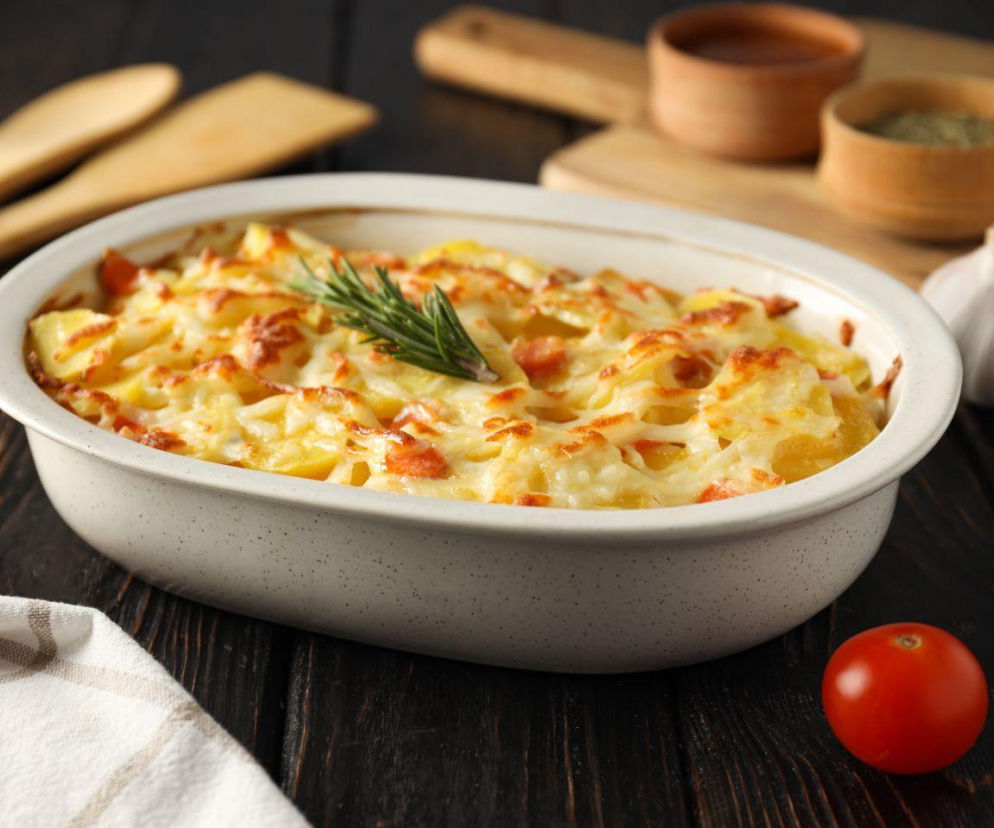 zapiekanka mięsna z grzybami