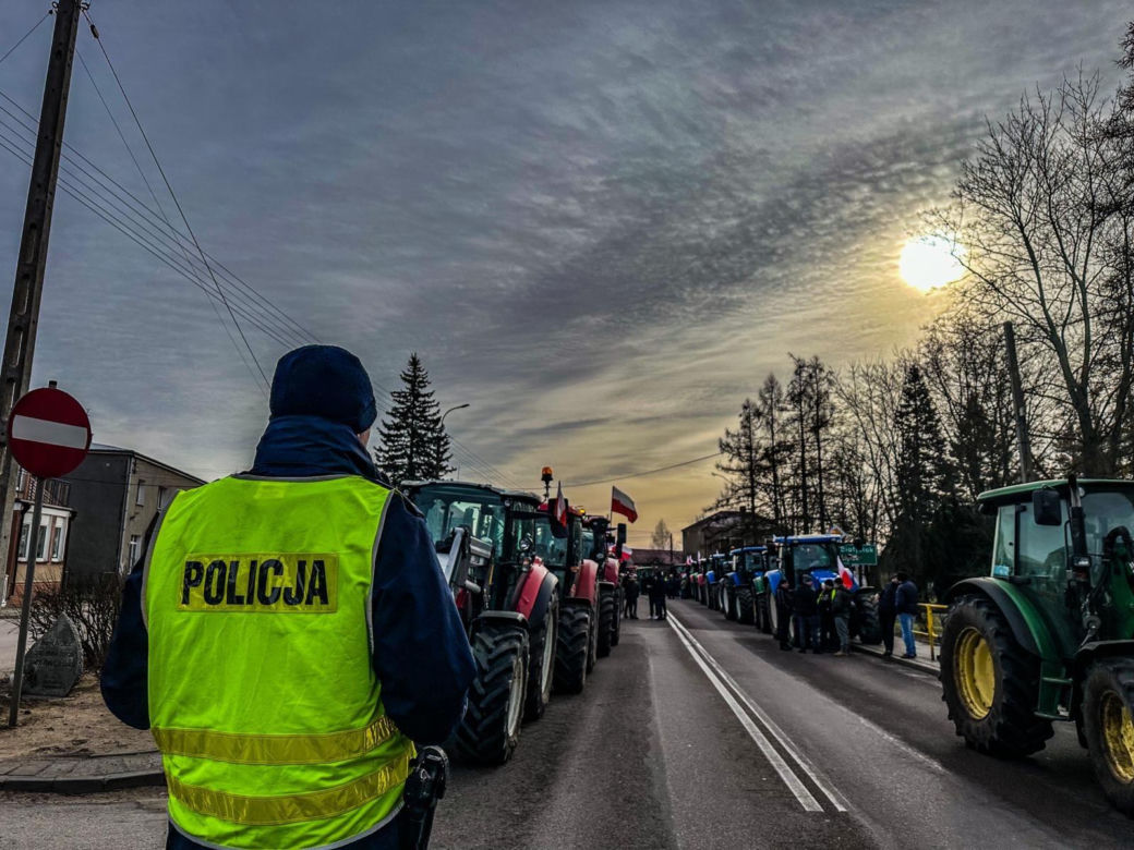 Protest rolników w woj. podlaskim (9.02.2024)
