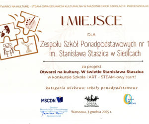 ZSP nr 1 w Siedlcach na pierwszym miejscu w wojewódzkim konkursie!