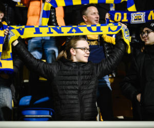 Arka Gdynia - Lechia Gdańsk: Zdjęcia kibiców z derbów Trójmiasta w ramach 23. kolejki PKO BP Ekstraklasy