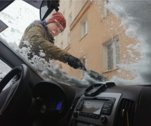 Śnieg zaskoczył Warszawę