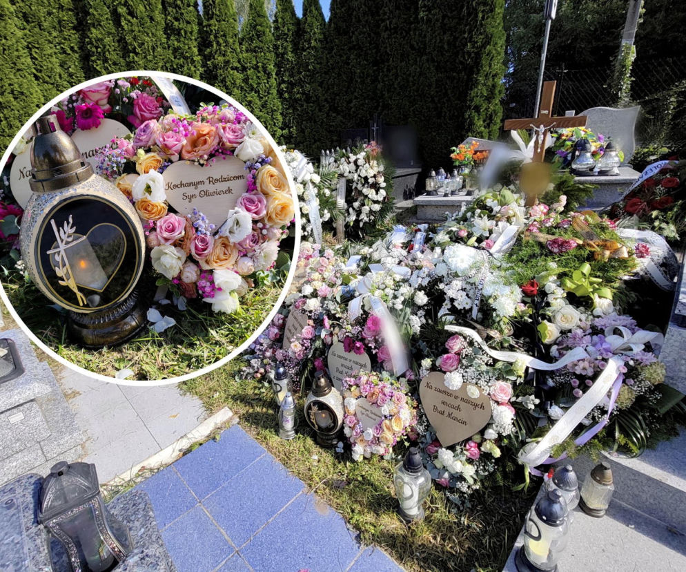 Grób Klaudii i Mateusza tonie w kwiatach. Jeden szczegół porusza