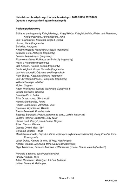Matura 2023: arkusz przykładowy CKE język polski