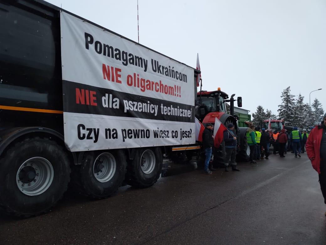 Protest rolników w Hrubieszowie - 9 lutego 2024