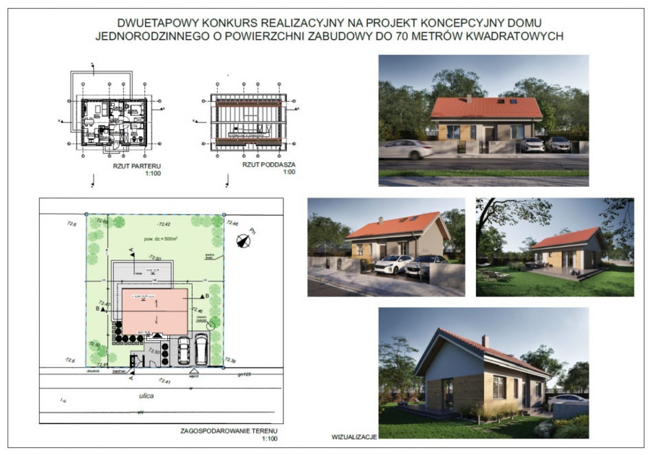 Konkurs na projekt domu o powierzchni do 70 metrów kwadratowych: wyniki