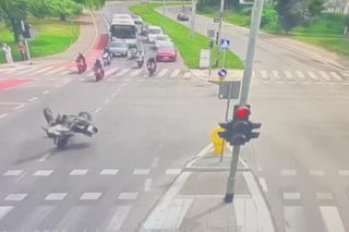 Niebezpieczny popis motocyklisty
