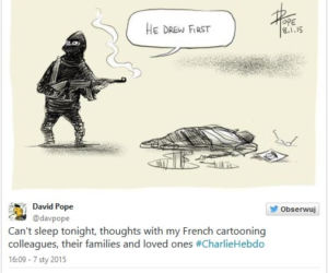  Atak terrorystyczny na Charlie Hebdo - rysunki satyryczne po ataku