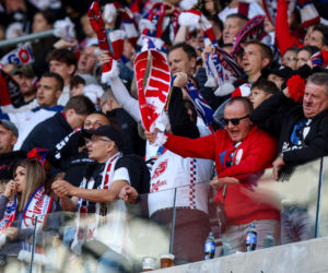 Zdjęcia kibiców i zawodników z derbów Górnego Śląska