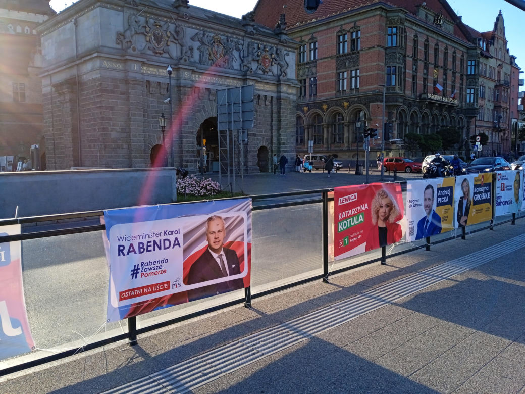 Plakaty wyborcze w Gdańsku