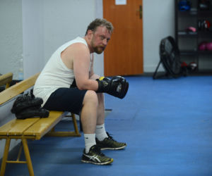 Minister Łukasz Szumowski, boks