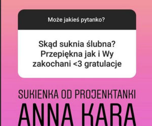 Katarzyna Grabowska na Instagramie o ślubie
