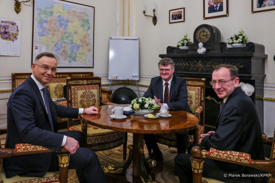 Maciej Wąsik i Mariusz Kamiński w Pałacu Prezydenckim