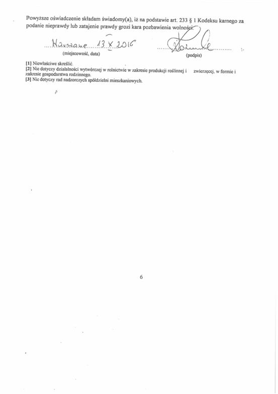Oświadczenie majątkowe Renaty Kaznowskiej