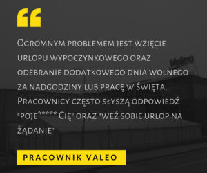 Zastraszanie i terror. Tak traktuje się pracowników w Valeo