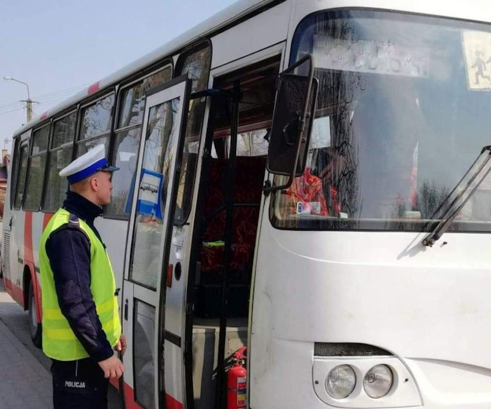 Szkolny autobus nie przeszedł policyjnej kontroli