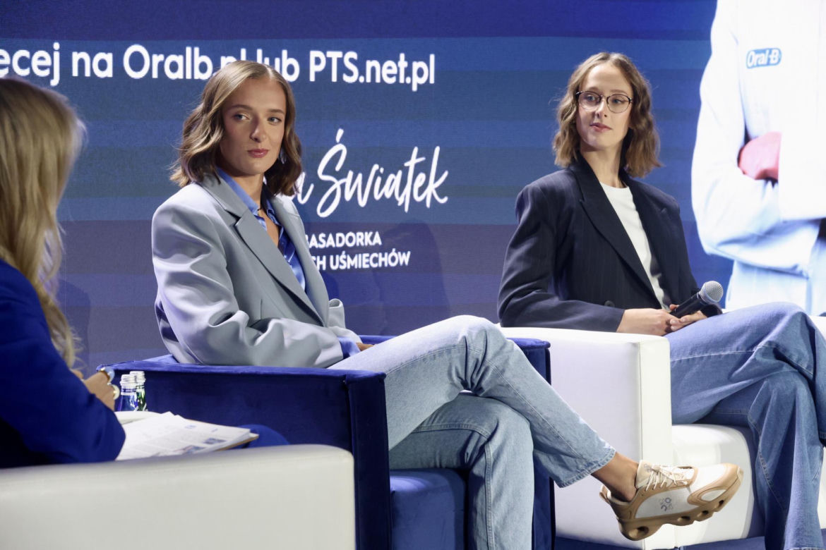 Iga i Agata Świątek na konferencji otwierającej kampanię Oral-B