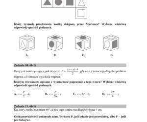 Egzamin ósmoklasisty 2020 - arkusz egzaminacyjny z matematyki