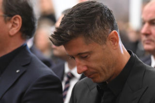 Robert Lewandowski na pogrzebie Jacka Magiery