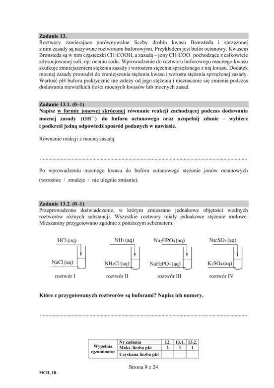 Matura 2020 ARKUSZE CKE: Chemia