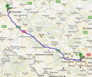 Trasa A4/E40 Katowice-Wrocław - mapka
