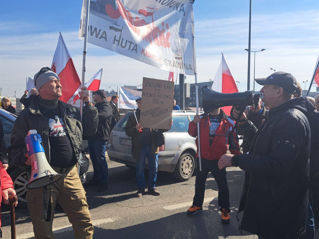 Protest rolników w Krakowie. 20.03.2024