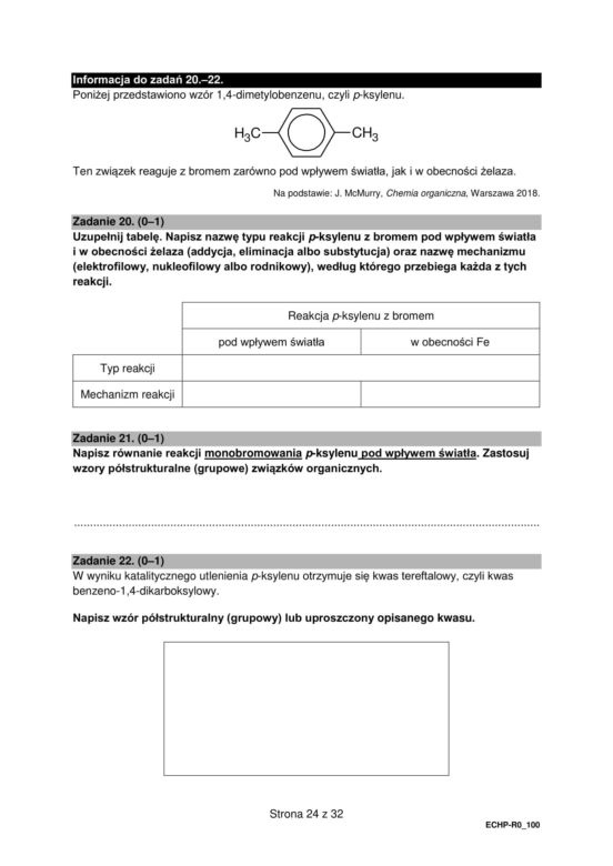 Matura 2025 chemia rozszerzona - arkusz CKE 16.05.2025 - Formuła 2015